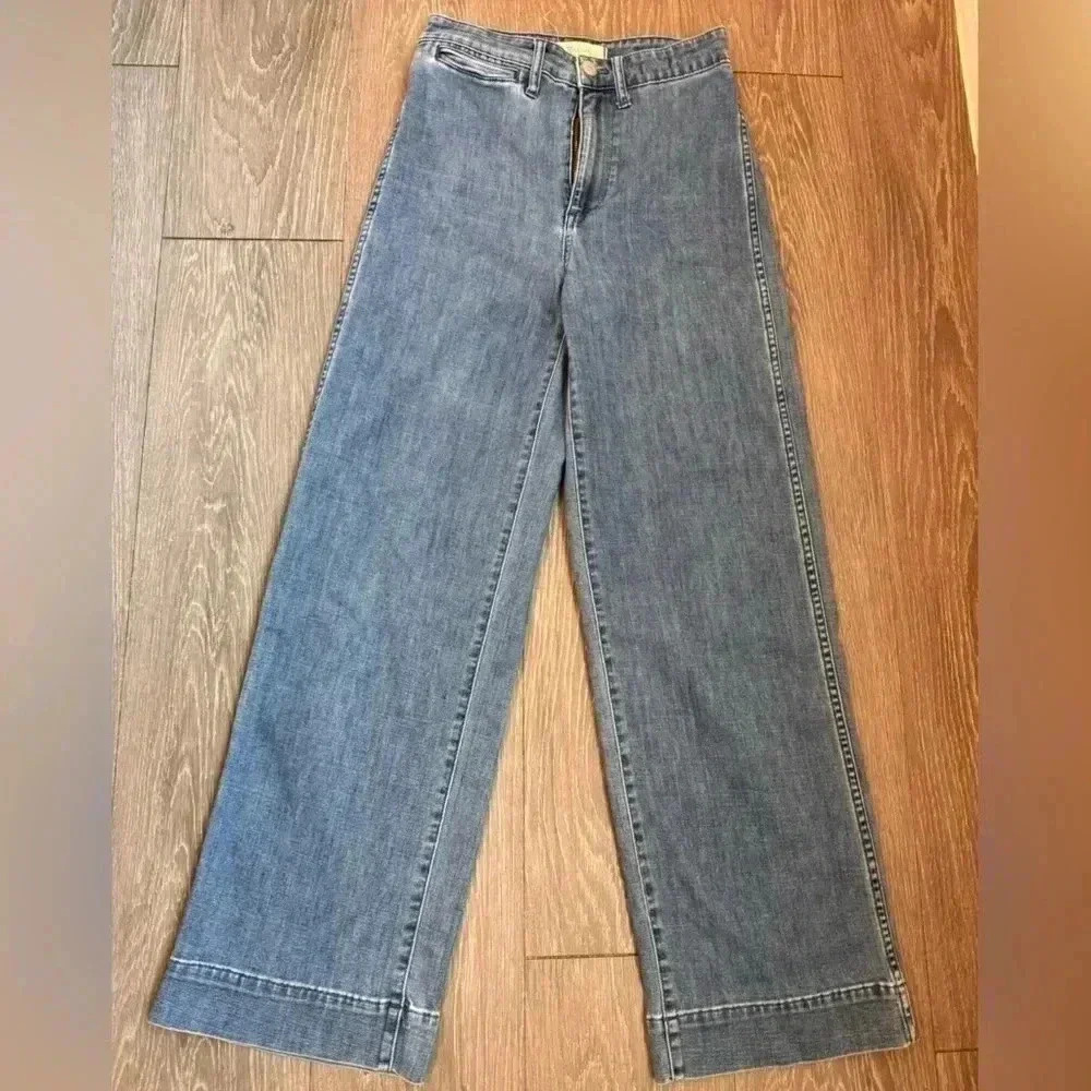 Madewell High-Rise Wide-Leg Jeans in Classic Blue - Picture 6 of 10